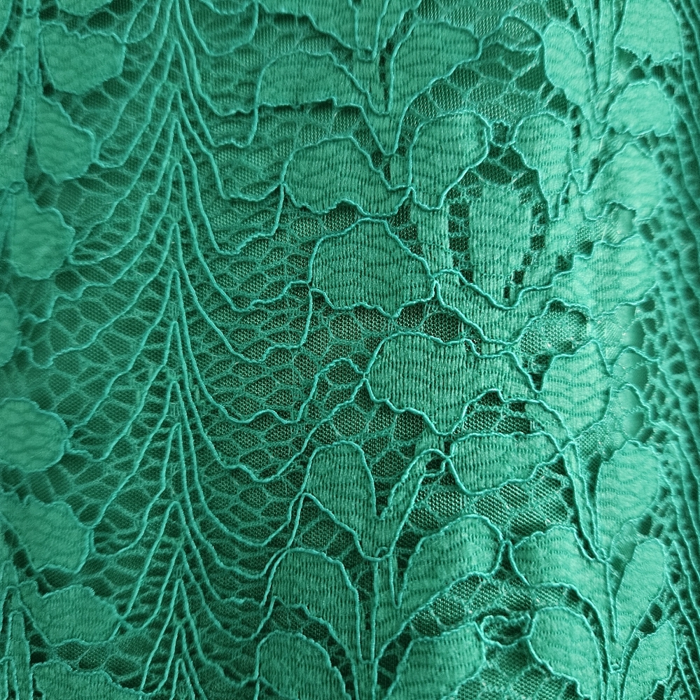 Vintage Liz Claiborne Career Green Lace Sleeveless Shirt - Picture 3 of 6